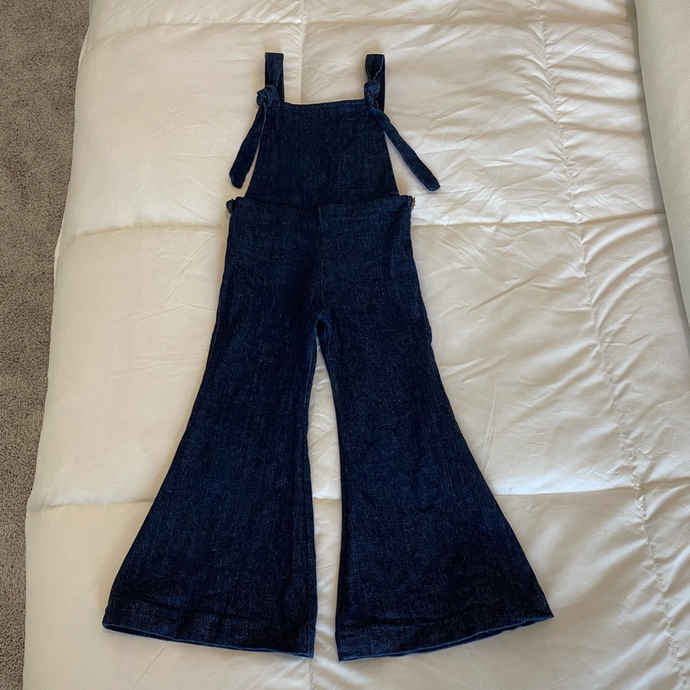 Harlow Jade Denim Overall Bells 4T